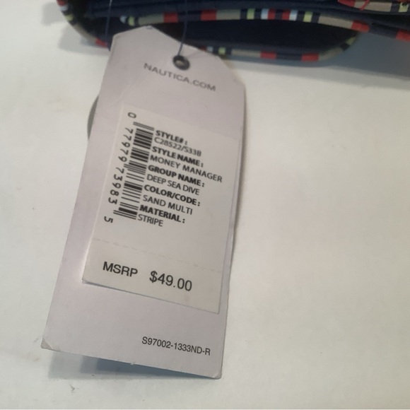 New Nautica Vegan Leather Women’s RFID Clutch Wallet Money Manager Deep Sea Dive - Picture 6 of 8